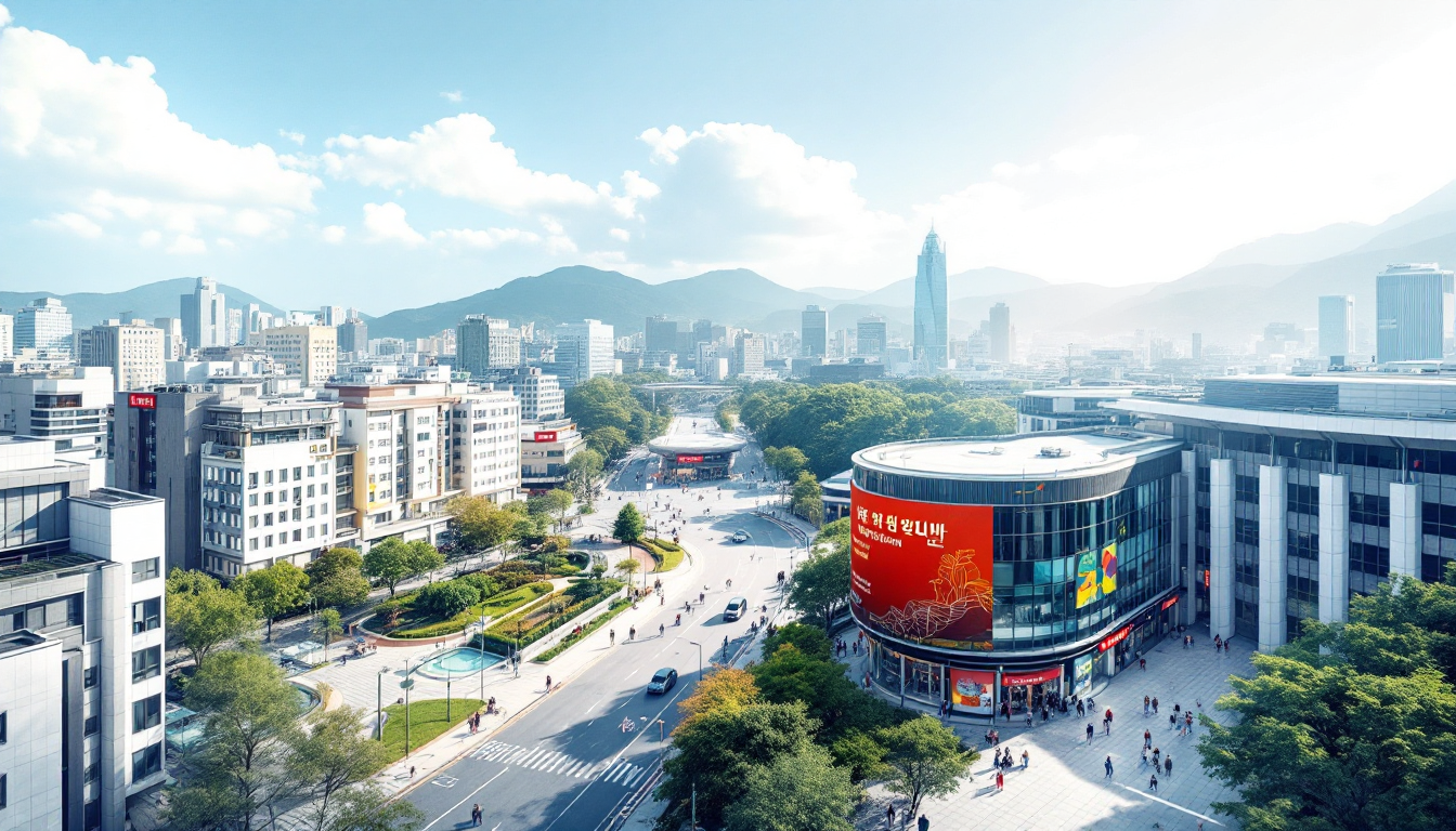 서울 연희동의 현대적인 풍경