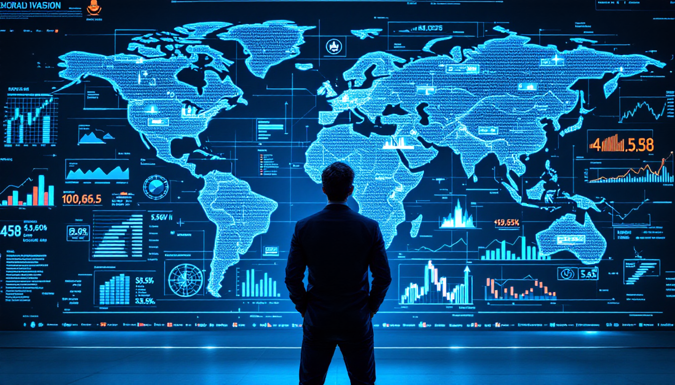 불확실한 미래 경제 상황 속에서 투자 계획을 세우는 사람의 모습.