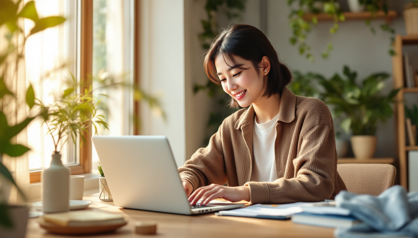 온라인 신청 중인 한국 청년